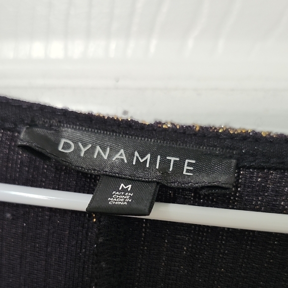 Dynamite Black and Cream Bodysuit with Chic Design - Picture 2 of 3